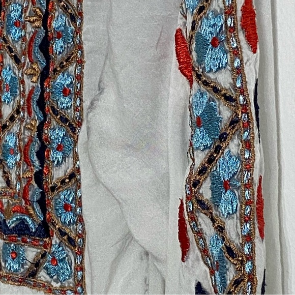 Scully Embroidered Button Down Shirt Women’s Small Westernwear Boho lightweight - Picture 5 of 8